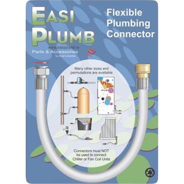 Easiplumb Type FC57 1/2" Str.Pushfit x Str. Swivel Flexible Plm Connector - 400mm Long