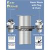 Easiplumb 11/4" Slotted Basin Waste, C.P. Plug & Chain