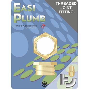 Easiplumb 3/4" x 1/2" Brass Reducing Bush