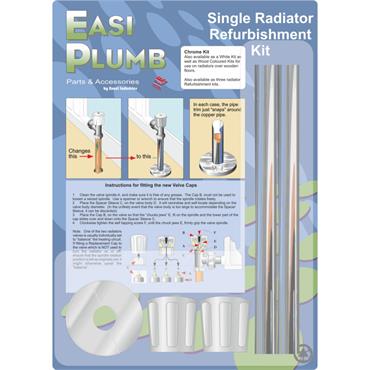 Easiplumb Single Radiator Refurbishment Kit - Chrome
