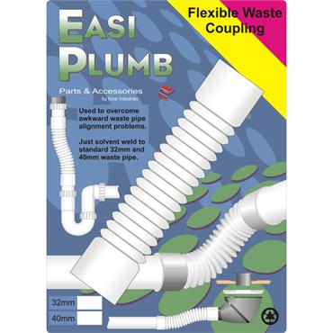 Easiplumb 32mm Flexible Waste Pipe Coupling