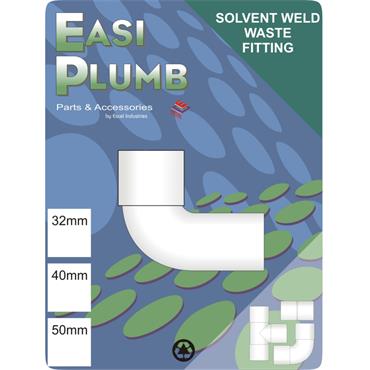 Easiplumb 32mm White Waste M x F Knuckle Elbow