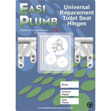 Easiplumb Pair of Pillar Type Chrome Plated Hinges