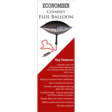 Easiplumb Chimney Flue Balloon (12" X 10") - Suitable for Round Flue Liner