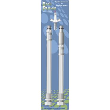 Easiplumb Pair 1/2" Comp. x 10mm Monobloc Flexible Connector 400mm Long