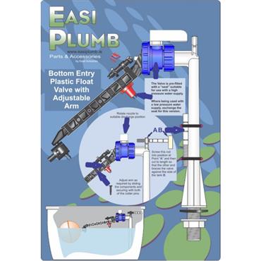 Easiplumb Adjustable Arm Bottom Entry Plastic Float Valve