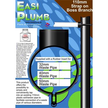 Easiplumb 110mm x 40mm Strap On Type Boss Branch