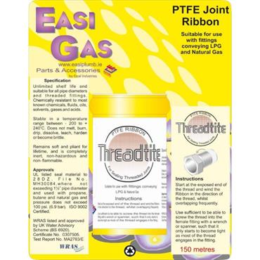 Easiplumb 150M Spool Threadtite P.T.F.E. Ribbon