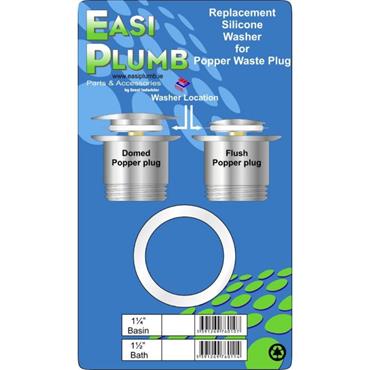 Easiplumb Replacement Silicone Washer for Popper Waste 1 1/4"