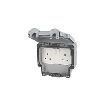 Safeline Outdoor Double Socket With Switch 13Amp EL2291