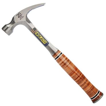 Estwing 20oz Leather Grip Straight Claw Hammer E20S