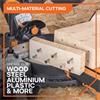Evolution R255SMS-DB+ 255mm Double Bevel Sliding Mitre Saw 110V and 28T TCT Multi-Material Blade