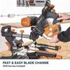 Evolution R255SMS-DB+ 255mm Double Bevel Sliding Mitre Saw 110V and 28T TCT Multi-Material Blade