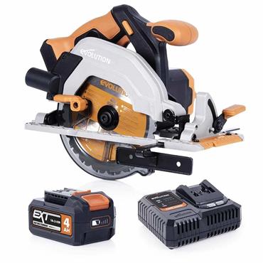 Evolution R165CCS-LI 165mm Circular Saw 18v Li-Ion EXT Inc Multi-Material Blade (1 x 4Ah)