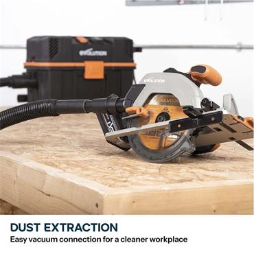 Evolution R165CCS-LI 165mm Circular Saw 18v Li-Ion EXT Inc Multi-Material Blade (Bare Unit)