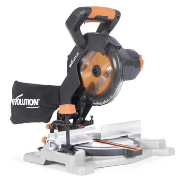 Evolution R185CMS-Li 18v 185mm Compound Mitre Saw Inc Multi-Material Blade (Bare Unit)