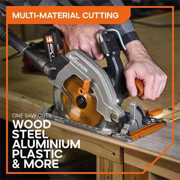 Evolution R185CCS-LI 185mm Li-Ion EXT 18v Brushless Circular Saw (1x4Ah 1xSingle Charger)