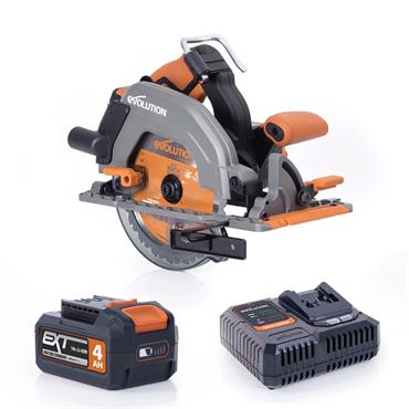 Evolution R185CCS-LI 185mm Li-Ion EXT 18v Brushless Circular Saw (1x4Ah 1xSingle Charger)
