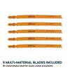 Evolution R90JGS-LI Jigsaw 18v Li-Ion EXT Inc Multi-Material Blades (1 x 4Ah)