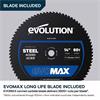Evolution S355CPS-Li 36v Brushless 355mm Metal Cutting Chop Saw & EvoMax Blade (Bare Unit)