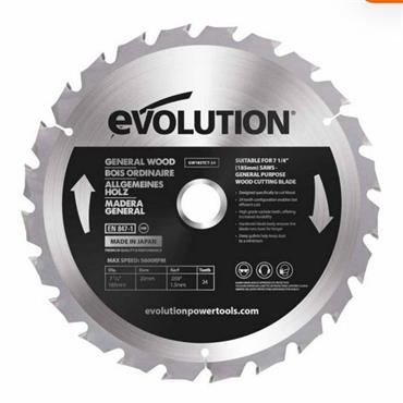 Evolution GW185TCT-24 185mm General Wood Blade 24T