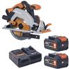 Evolution R185CCX-Li 18v 185mm Track Compatible Brushless Circ Saw (2x4Ah)
