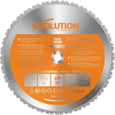 Evolution R355TCT-36MS 355mm Multi-Material 36T Blade