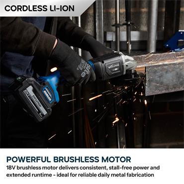 Evolution S125AGR-Li 125mm (5") Cordless Angle Grinder 18V(2x5Ah)