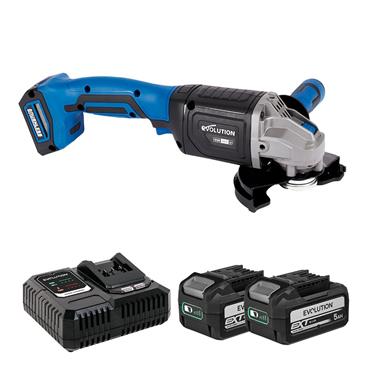 Evolution S125AGR-Li 125mm (5") Cordless Angle Grinder 18V(2x5Ah)