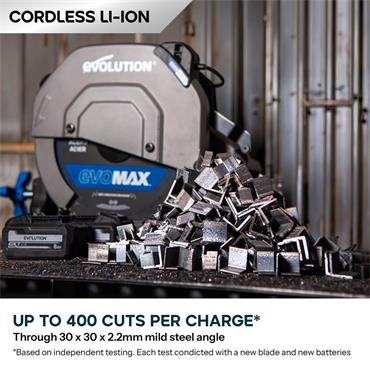Evolution S355CPS-Li Cordless 355mm Metal Cutting Chop Saw with 36V(2x8Ah)