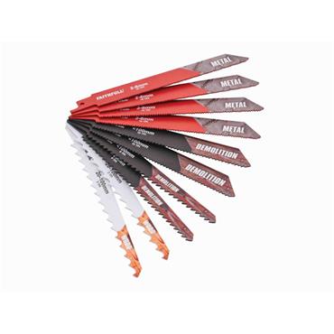 Faithfull 10 Piece Sabre Saw Blade Set FAISBSSET10C