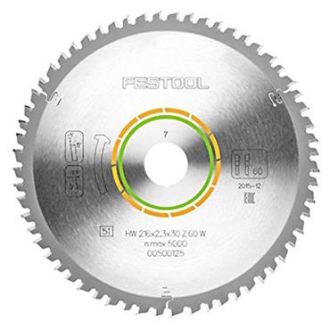 Festool 500125 216mm x 30mm 60T Fine Wood Saw Blade