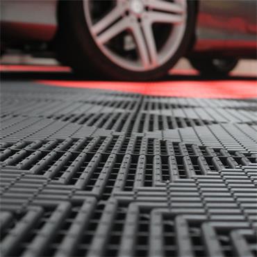 Modular TPE Rubber Floor Tile Black 400x400mm