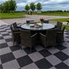 Modular TPE Rubber Floor Tile Black 400x400mm
