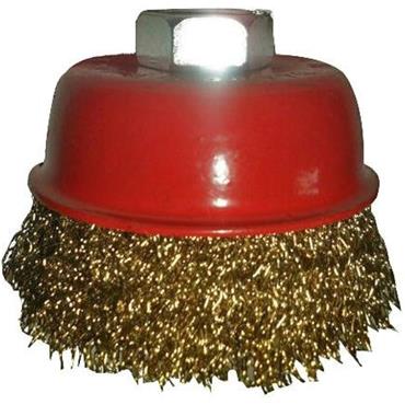 Hilka 2 1/2" Brassed Steel Crimp Brush 51960125