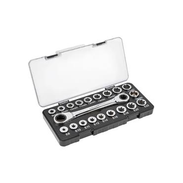 Hogert Ratchet Ring Spanner with Sockets HT1R492