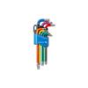 Hogert 9pcs Torx Keys Set Long Arm Colour Coded HT1W817