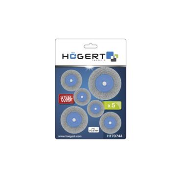 Hogert HT7D744 Circular Wire Brush Set 6pcs (37–75mm)