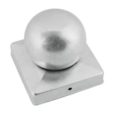 Galvanised 90 x 90mm Post Caps with Ball