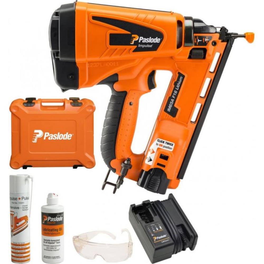 Paslode IM65A F16 Liion Gas Angled Finish Nailer (1X2Ah) Toolfix