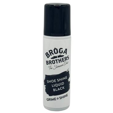 Broga Brothers Black Instant Shine Shoe Liquid with Applicator Sponge