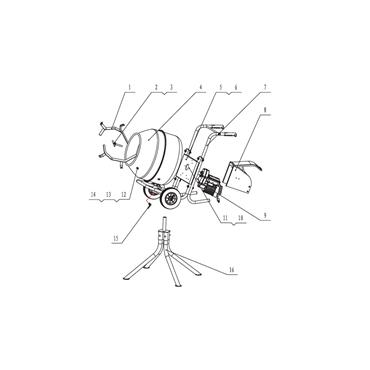 Jefferson JEFCEM1100 110v 30l Cement Mixer