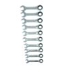 Jefferson 10 Piece Stubby Ratchet Spanner Set JEFCRSS10STB
