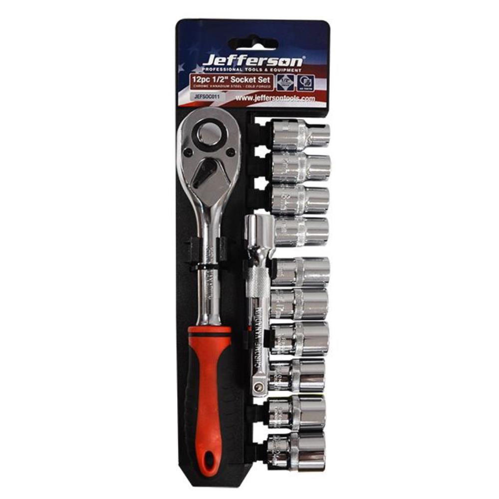 Jefferson 12 Piece 1/2" Drive Socket Set JEFSOC011 | Toolfix | Dundalk ...