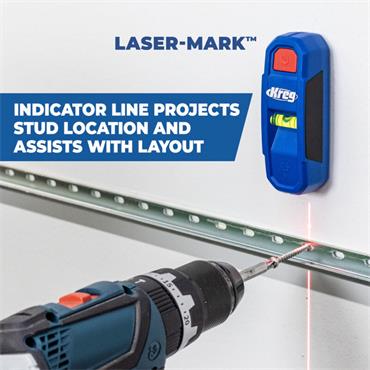 Kreg Magnetic Stud Finder with Laser Mark KMM1000LZ