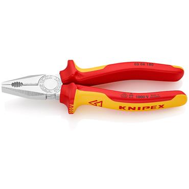 Knipex 03 06 180 SB Insulated Multi-component Grip Combination Pliers