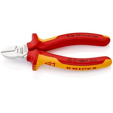 Knipex 70 06 140 SB Insulated Multi-component Grip Diagonal Cutter