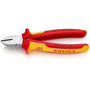 Knipex 70 06 180 SB Insulated Multi-component Grip Diagonal Cutter
