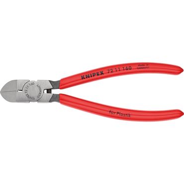 Knipex 72 11 160 SB Diagonal Cutter For Plastics - Plastic Coated 160mm