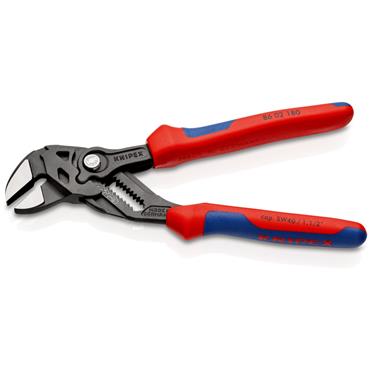 Knipex 86 02 180 SB Pliers & Wrench In A Single Tool With Multi-Component Grips 180mm